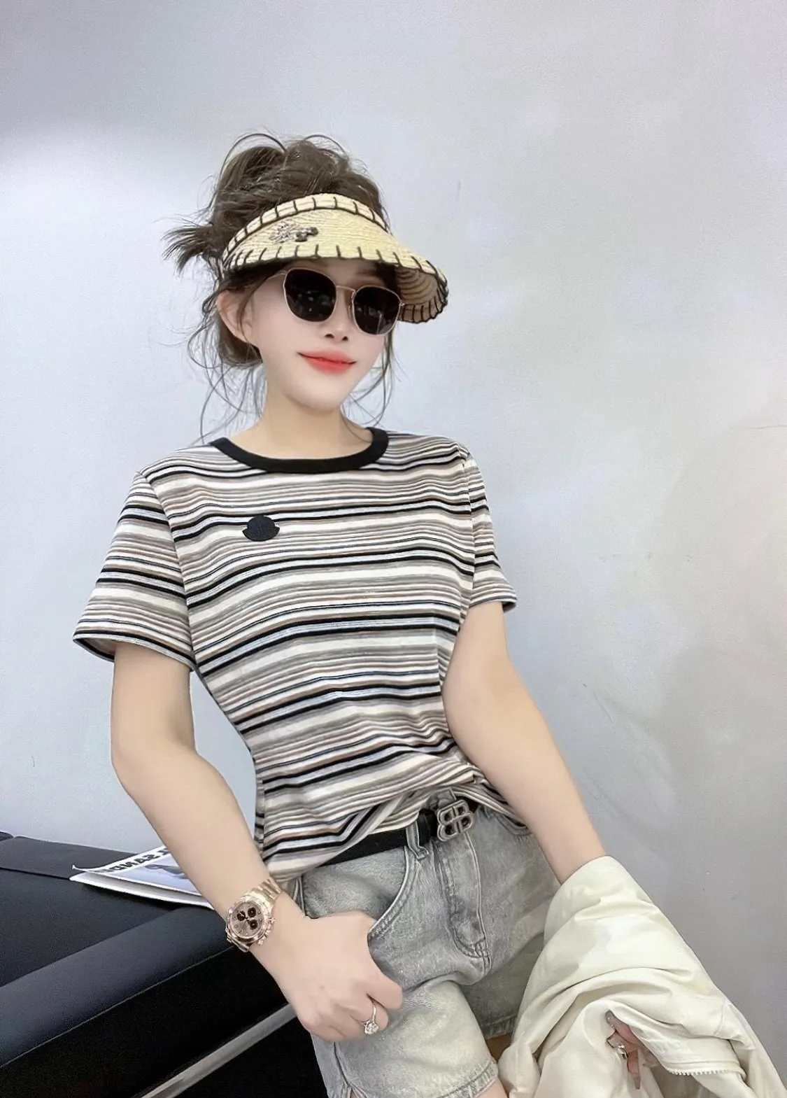 Live broadcast popular single style Crow heart hollow top hat🔥